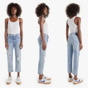 Mother Denim Scrapper Ankle Straight Leg
Jeans in Wicked Wild Calling 26